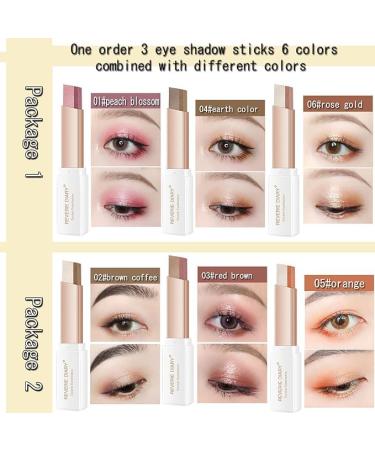 Color Gradient Eye Shadow Stick Set - Waterproof Durable Two-Color Makeup Pens for Women - Buy Online on GoSupps.com