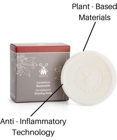 M HLE Shaving Soap with Sandalwood - High-Quality for Normal & Dry Skin - 65g | Warm & Sensual Care - Buy Online on GoSupps.com