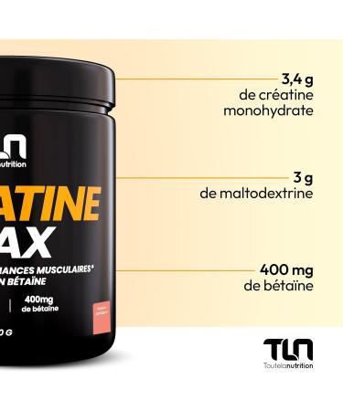 CREATINE MAX | Pure Creatine Monohydrate Powder | Enriched with Betaine and Maltodextrin | Muscle Performance Booster | No Additives | Pre Workout | Watermelon Flavor | 300g | TLN - Buy Online on GoSupps.com