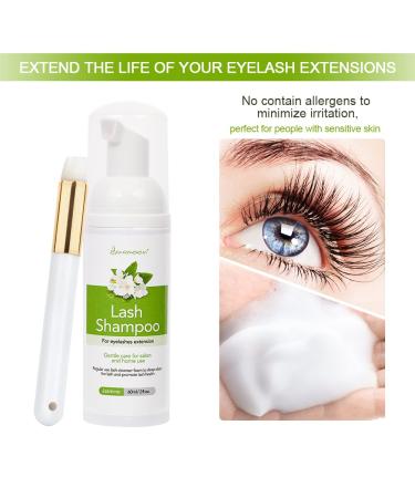Eyelash Shampoo for Extensions | 60ml Foaming Cleaner for Salon & Home Use - Jasmine Scented - Buy Online on GoSupps.com