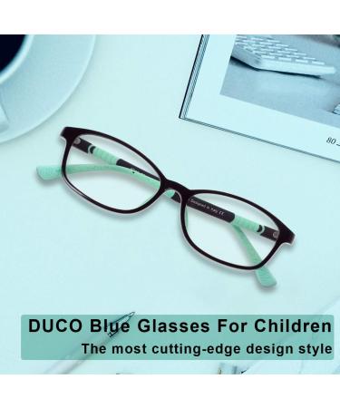 DUCO Blue Light Blocking Glasses for Kids | Gaming & Computer Glasses for Ages 5-12 | Boys & Girls | 8915 Green - Buy Online on GoSupps.com