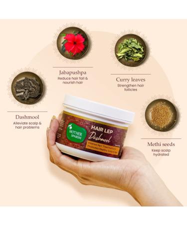 Dashmool Hair Lep - Ayurvedic Powder Hair Mask with Dashmoola & Curry Leaves for Hair Fall Control | 100gm - Buy Online on GoSupps.com