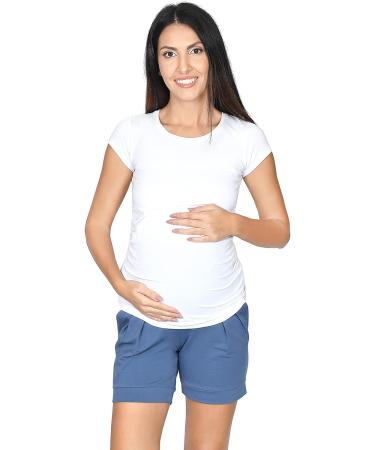 Maternity Shorts Pants Trousers with Over Bump Panel - Mija 1047 S Jeans - Buy Online on GoSupps.com