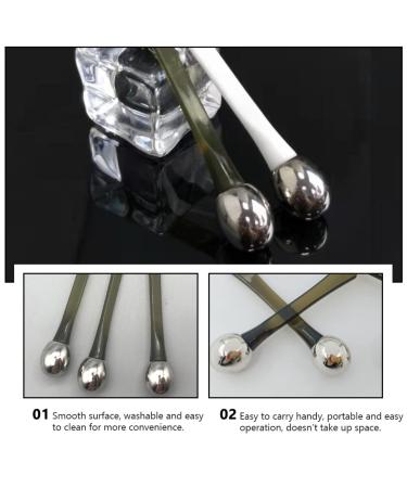 Mobestech Eye Massage Device - 4 Piece Metal & Plastic Eye Cream Roller Set | Skincare Tools for Women | Eye Massager & Spatula - 5.7x1.2cm | Available in Multiple Colors - Buy Online on GoSupps.com