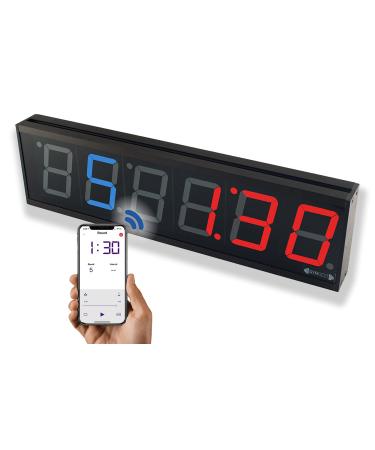 GymNext Flex Timer - Gym Edition - Bluetooth App-Controlled Interval Timer with Large 4.0 Digits for Crossfit, Tabata, EMOM, MMA, Boxing, Interval Training, Circuit Training, and More