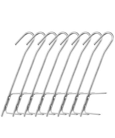 Cyiou 8 pieces incense hook stainless steel meat hook l fish smoked hooks There are two hooks reusable for grilled fish grilling smoked fish