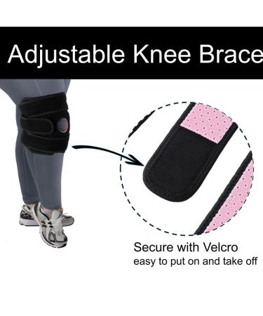 Buy King Mills Plus Size Knee Brace | Adjustable XL XXL Knee Sleeve for Pain Relief & Arthritis - Black & Pink - Perfect for Men & Women - Buy Online on GoSupps.com