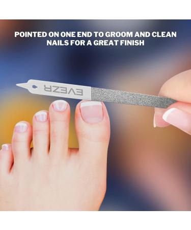 3PCS Stainless Steel Nail File Set - 100 Grit Buffer for Manicure and Pedicure - Ideal for Thick Toenail and Fingernails - Home and Professional Use - Buy Online on GoSupps.com