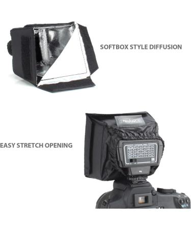 ENHANCE Camera Light Diffuser Softbox for Speedlites | Foldable Universal Design | Compatible with Neewer, Altura, Canon, Nikon and More - Buy Online on GoSupps.com