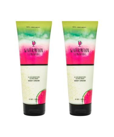 Bath and Body Works Gift Set of of 2 - 8 oz Body Cream - (Watermelon Lemonade)