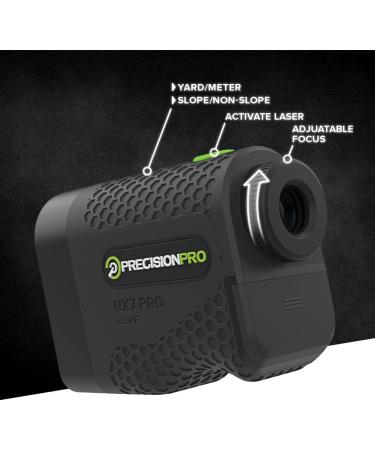 Precision Pro NX7 Golf Rangefinder with Slope - 600 Yard Range - Flag Lock - Pulse Vibration - 6X Magnification - Golfing Accessory - Buy Online on GoSupps.com