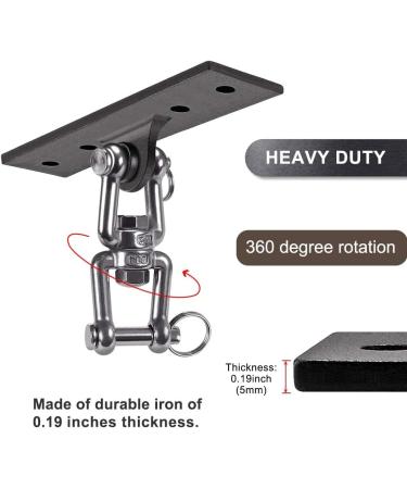 Dolibest Heavy Bag Hanger Wall Ceiling Mount Hook - 360 Rotation, 600 LB Capacity - Ideal for Strength Training, Aerial Yoga, Hammock, Resistance Band Sets - Buy Online on GoSupps.com