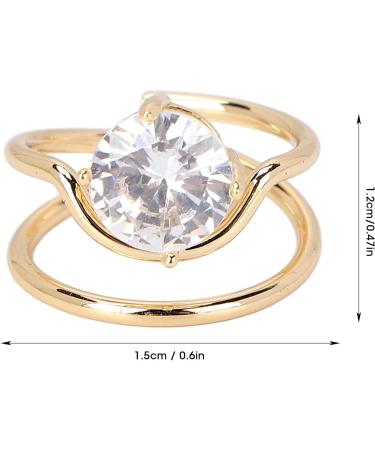 Rhinestones Fingernail Rings Women Finger Nail Rings Electroplated Copper Nail Rings Exquisite Stylish Nail Art Rings for Dancing Party (3053 gold) - Buy Online on GoSupps.com