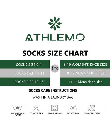 Bamboo Diabetic Socks 6 Pairs - Circulatory No-Binding Ankle Seamless - Athlemo Women&Men - Black (Size 13-15) - Buy Online on GoSupps.com