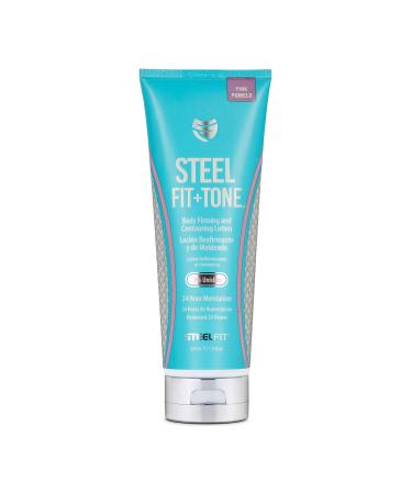 SteelFit Steel Fit + Tone - Body Firming and Contouring Lotion - 3% Unislim - 24 Hour Moisturizer - Collagen - Shea Butter - Cocoa Butter - Aloe Vera - Gotu Kola - 8 fl. oz. (237 mL) (Pink Pomelo)