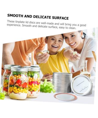 Yardwe 120 Pcs Mason Jar Lids Mason Canning Lids Things Canning Lids Wide Mouth Ball Jars Metal Lid Caps Mason Jars Disc Jar Lid Covers Mason Jar Sealing Lid Tinplate Split Sealing Cap - Buy Online on GoSupps.com