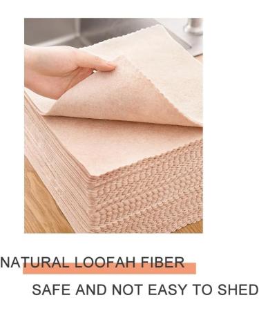 Loofah Sponge Cloth Absorbs Oil and Water Thickened Natural Plant Material Non-stick Oil Convenient Kitchen Cleaning Loofah Dish Cloth Scouring Pad Household Kitchen Tools (20 Sheets) - Buy Online on GoSupps.com