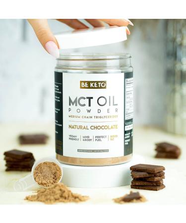 Be Keto MCT Oil Powder Natural Chocolate 300g Ideal for ketosis ketosis and ketogenic diets zero net carbs Energy boost - Buy Online on GoSupps.com
