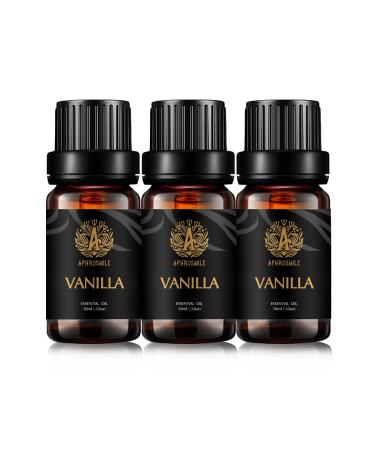 Aromatherapy essential oil set 100 % pure aromatherapy vanilla scent essential oils set for diffuser therapeutic quality vanilla aromatherapy essential oils fragrance for at home 3 x