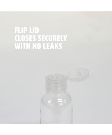 Palm Safe Plastic 50ml Travel Bottles with Flip Cap - 10 Pack PET002 Clear - Buy Online on GoSupps.com