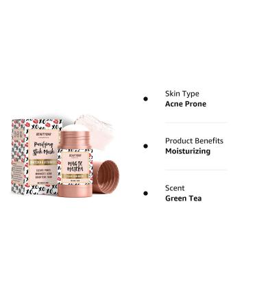 Beauty Bar Matcha Green Tea Mask Stick - Blackhead & Acne Treatment, Dark Spot Remover, Pore Cleanser, 40g - Buy Online on GoSupps.com