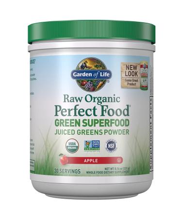 Garden of Life Raw Organic Perfect Food Green Superfood Juiced Greens Powder Apple 8.14 oz (231 g) - Buy Online on GoSupps.com