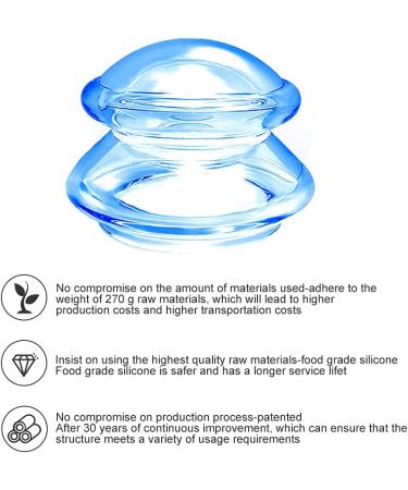 Silicone Cupping Set for Facial & Body Massage | Deep Tissue Therapy for Pain Relief & Muscle Relaxation | 2pcs Vacuum Suction Cups - Buy Online on GoSupps.com