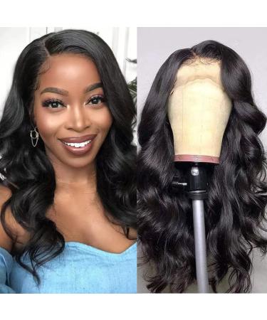 Body Wave 13x4 Lace Front Wigs Human Hair for Black Women HD Transparent Lace Frontal Wigs Human Hair Pre Plucked Glueless Wet and Wavy Lace Front Wig with Baby Hair 150% Density(18 Inch) 18 Inch Body Wave Lace Front Wig