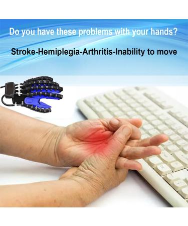 Rehabilitation Robot Gloves for Hand Stroke Recovery - USB Chargeable & Strength Adjustable - Large Left Hand - Buy Online on GoSupps.com