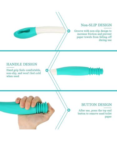 Toilet Aids For Wiping Long Reach Comfort Wipe Self Wipe Toilet Tissue Aid Bottom Wiper Bathroom Buddy Wand Long Handle Comfort Holder Toilet Paper Tissue Grip Helper - Buy Online on GoSupps.com