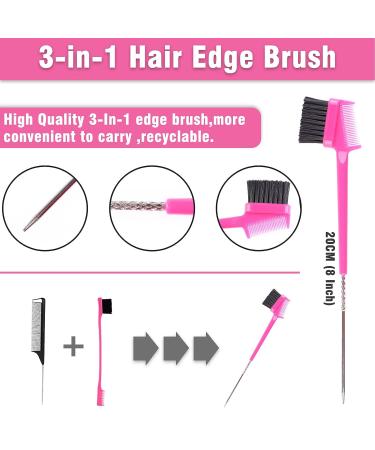 Leeven 5 Pcs Elastic Band for Wig Edges + Hair Edge Brush | Adjustable Lace Melt Bands for Lace Frontal Wigs | Edge Wrap Tool - Buy Online on GoSupps.com