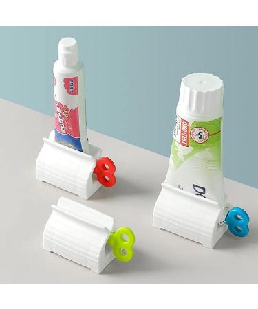 3 pcs Toothpaste squeezer with rolling toothpaste holder, rotatable squeeze toothpaste dispenser for bathroom (mix colors)