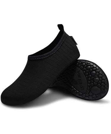 VIFUUR Water Sports Shoes Men Women Quick-Dry Aqua Socks Slip-on - Black - Buy Online on GoSupps.com