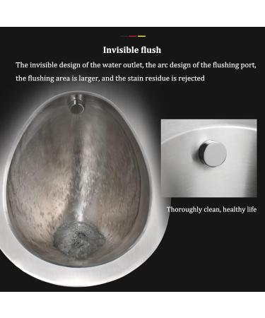 L-ROM Stainless Steel Men's Urinal Smart Contact-Free Wall-Mounted Urinal Anti-Clogging Flush Toilet Anti-Overflow Vertical Urinal with Automatic Flush Valve Used in - Buy Online on GoSupps.com