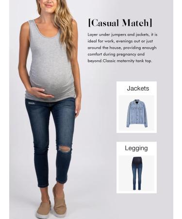 Love2Mi 3 Pcs Maternity Top Maternity Clothes Maternity Top Maternity Shirt M Black+white+grey - Buy Online on GoSupps.com