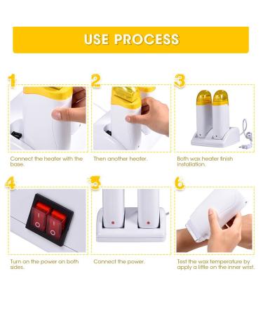 Double Wax Heating Roll On Waxing Device - WaxPatron Depilation Set with 100PCS Depilatory Paper for Men & Women | International Shipping Available - Buy Online on GoSupps.com