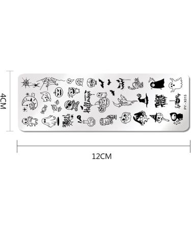 Yzdkj Halloween Snowflake Nail Stamping Plates | Stainless Steel Nail Art Stencil for Festival Designs - Buy Online on GoSupps.com