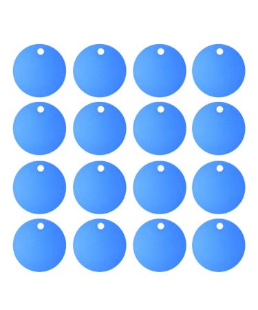 Milists 16 pieces stamp blank blank tags aluminum alloy round day with hole pets blank day traction rope trailer accessories for puppies pet diy request 3. 5cm/ 1. 4in (deep blue) dark blue