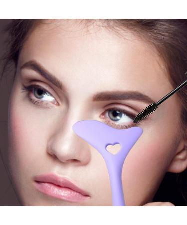 Eyeliner Aid | Silicone Winged Tip Eyeliner Aid | Silicone Eye Liner Aid with Face Cream Scoop for Eyelashes Lipstick Purple - Buy Online on GoSupps.com