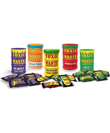 Toxic Waste Sour Candy Mix Tubs (5 pack) - Buy Online on GoSupps.com