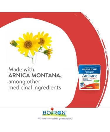 Boiron Arnicare Sport 33 Chewable Tablets Relieves Muscular Soreness Cramps and Fatigue Following a Physical Workout or Overexertion Natural Health Product Lemon Flavor - Buy Online on GoSupps.com