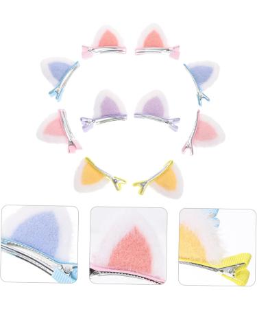 minkissy 10 Pairs Children's Hairpin Cosplay Hair Clips Hair Stuff for Girls Kawaii Ears Hair Clip Kids Hair Accessories Plush Cat Ear Hairpins Stainless Steel Girl Child Kitten Animal - Buy Online on GoSupps.com