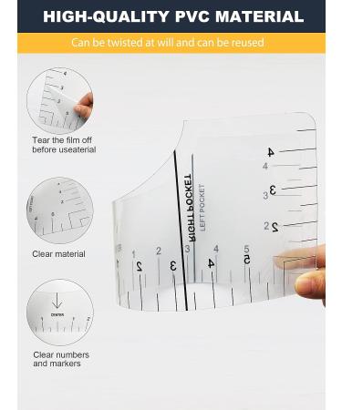 7pc Transparent Tshirt Ruler Guide for Vinyl Alignment - Heat Press HTV Craft Supplies - Buy Online on GoSupps.com