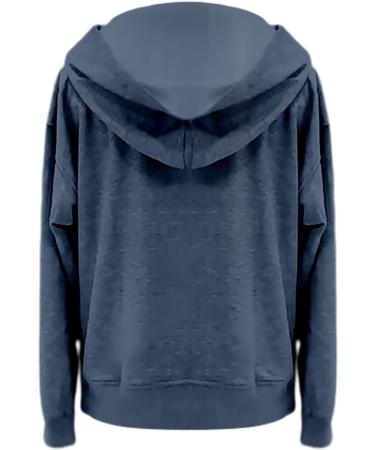 Shop Women's Autumn Winter Baby Sweater - Casual Fleece Hoodie with Quadratic Collar for Daily Party & Outdoor Travel | LOHAS TIME Dark Blue - Buy Online on GoSupps.com