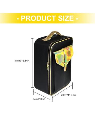 Organisateurs de coupe de cheveux en polyur thane avec plusieurs poches pour ciseaux peignes bouteilles et salon essentiel organisateur professionnel en cuir PU Noir - Buy Online on GoSupps.com