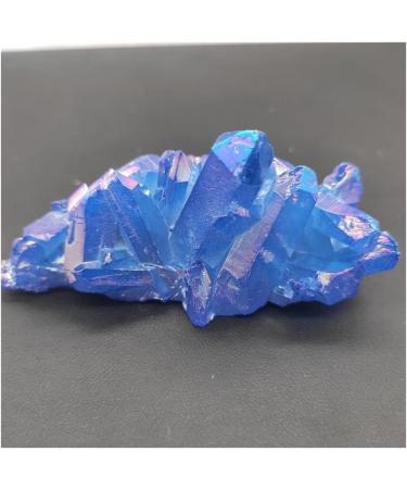 1pcs Crystal Cluster Specimen Blue Angel Aura Flower Natural Electroplating Gemstone Quartz Cluster Home Collections (Size : 80-100) - Buy Online on GoSupps.com