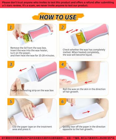 Rose & Honey Roll On Wax Kit for Sensitive Skin - Hair Removal Waxing Kit for Women and Men - At Home Roller Waxing Kit for Larger Body Areas - Buy Online on GoSupps.com