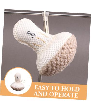 Hemoton Mushroom Facial Cleansing Puff | Exfoliating Reusable Sponge for Travel & Bath - White Fabric Face Scrubber - Buy Online on GoSupps.com