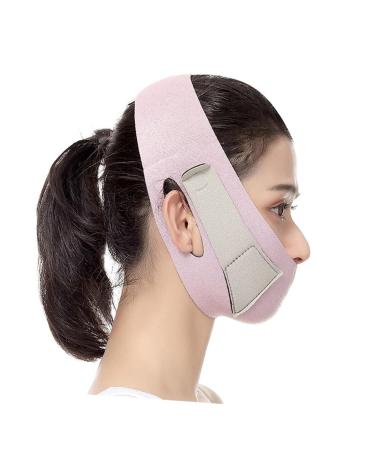 Housoutil Overnight Facelift Double Chin Strap Belt Strap Thin Strap Thin Masseter Chin V Thin Facial Thin Belt Cheek Pink Tight