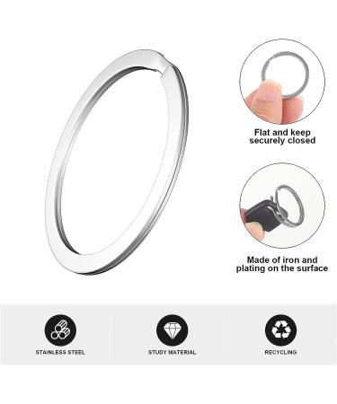 60PCS Flat Keychain Rings Bulk Assortment - Home & Car Key Keyrings Set (Silver) - 4 Sizes: 0.98INCH, 1.10INCH, 1.25INCH, 1.37INCH - Buy Online on GoSupps.com
